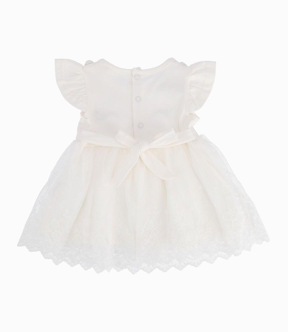 Vestido Con Carita y Orejas Recién Nacida Crudo Limonada-1