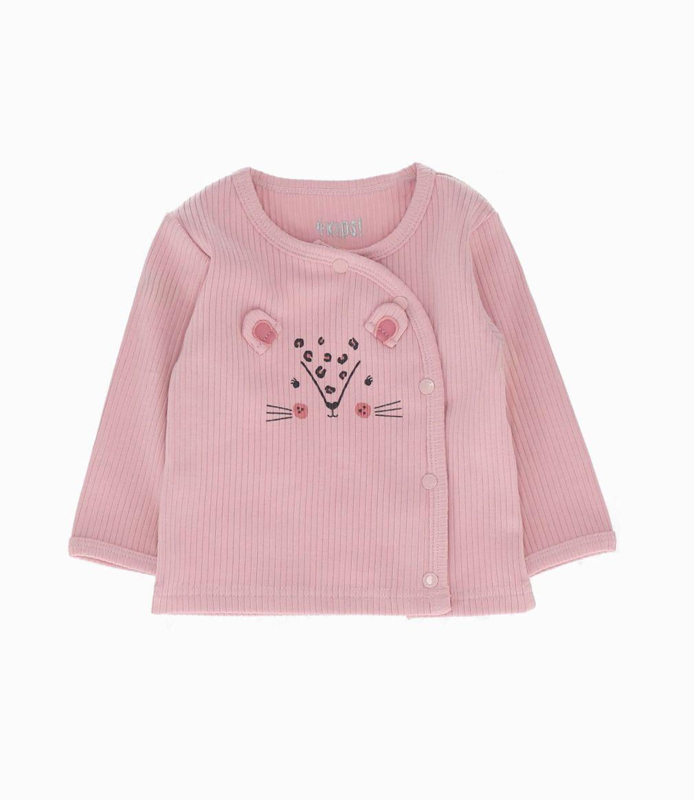 Conjunto recién nacida animal print rosado 4 Kids-1