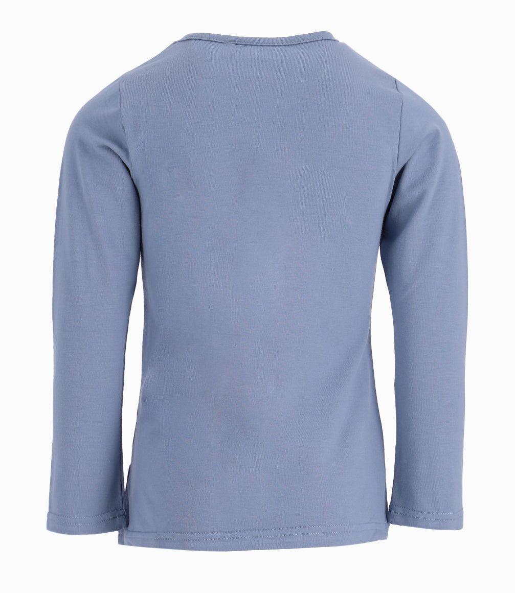 Polera Niña Con Osos Y Perlas Limonada Celeste-2