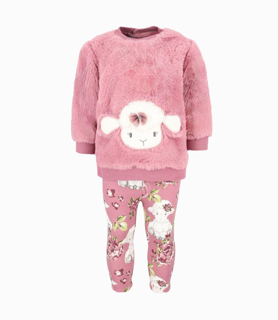 Conjunto bebés con oveja burdeo Limonada-0