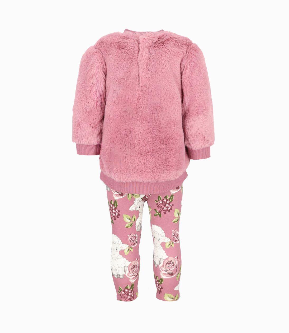 Conjunto bebés con oveja burdeo Limonada-1