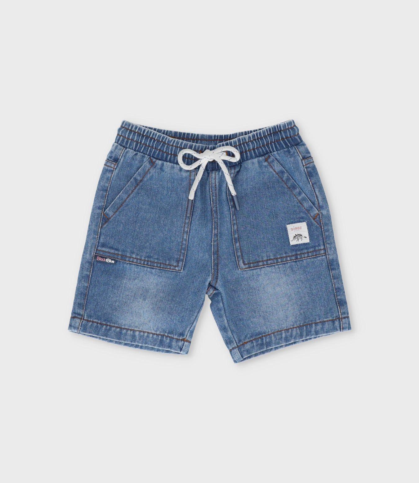 Bermuda bebé denim celeste Black and Blue-1