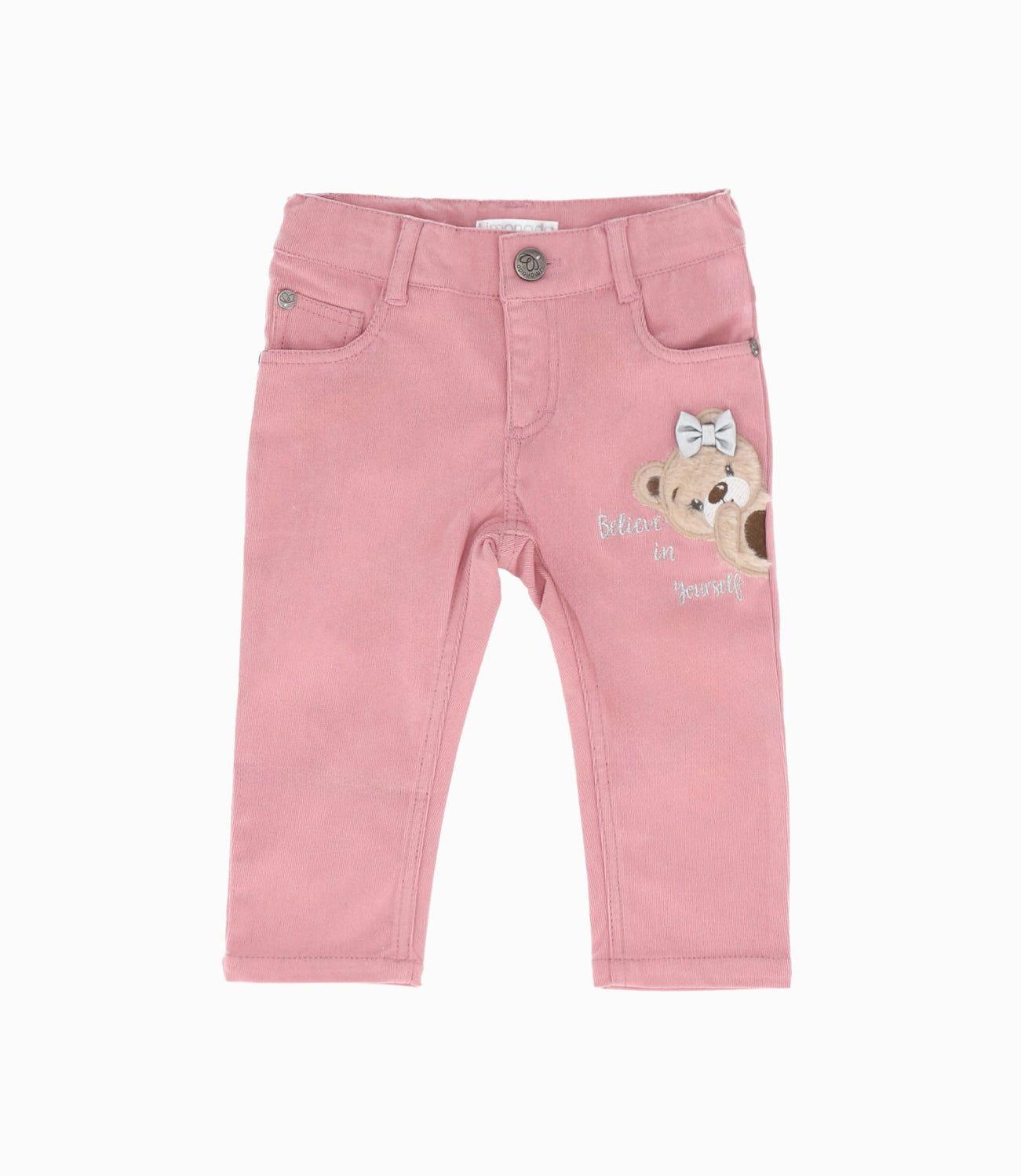 Pantalón bebés de cotelé palo rosa Limonada-0