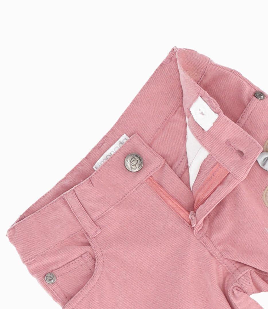 Pantalón bebés de cotelé palo rosa Limonada-2