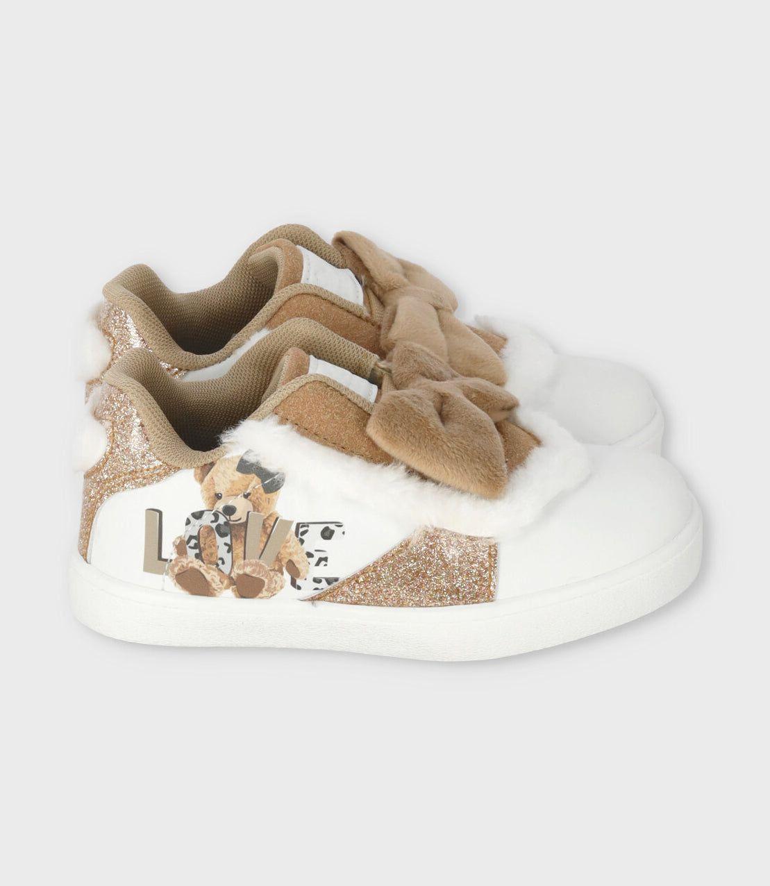 Zapatilla niña con lazo blanco Limonada-1