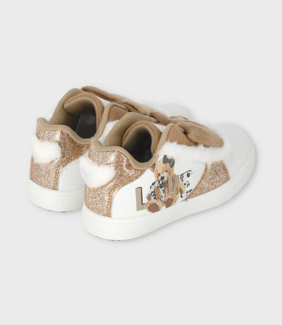 Zapatilla niña con lazo blanco Limonada-2