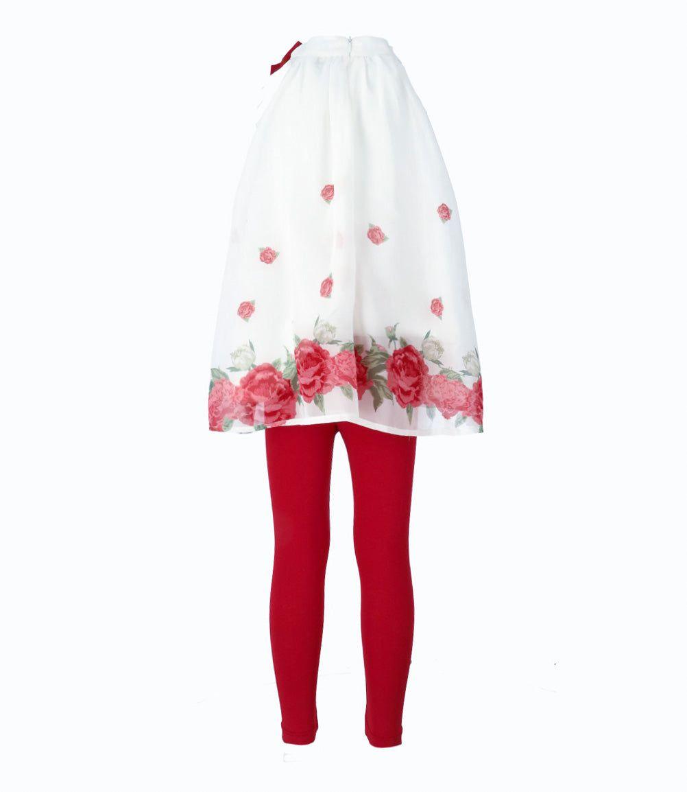 Conjunto niña con flores rojo Limonada-1