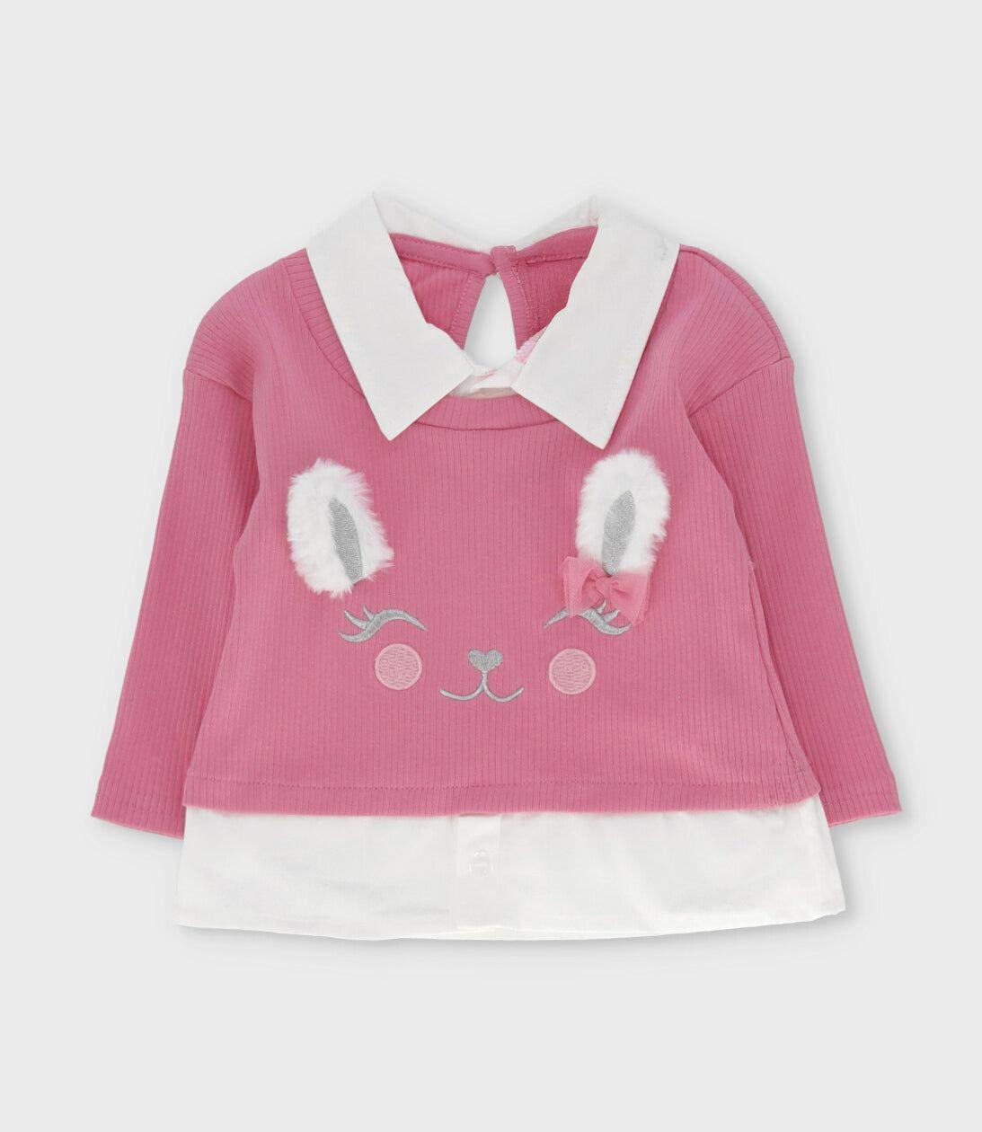 Conjunto bebé con conejo chicle Limonada-1