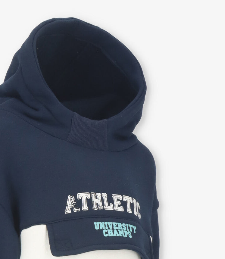 Buzo niño athletic azul marino Black and Blue-4