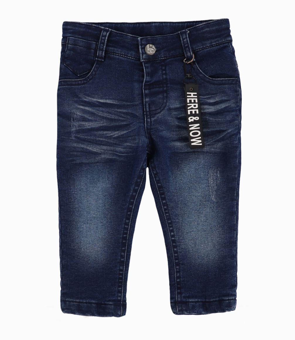 Jeans Bebé Niño Desgastado Black And Blue Denim Azul-0