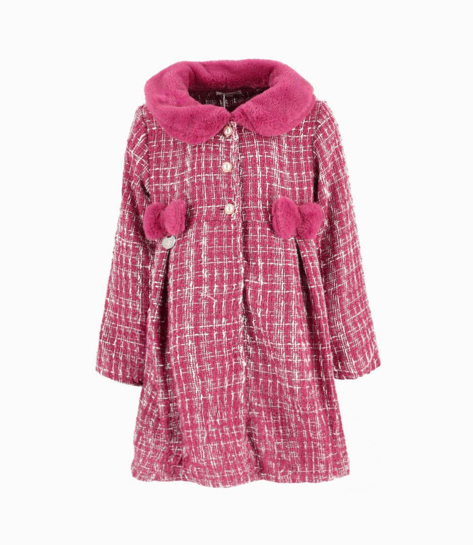 Conjunto niña de vestido y abrigo burdeo Limonada-0
