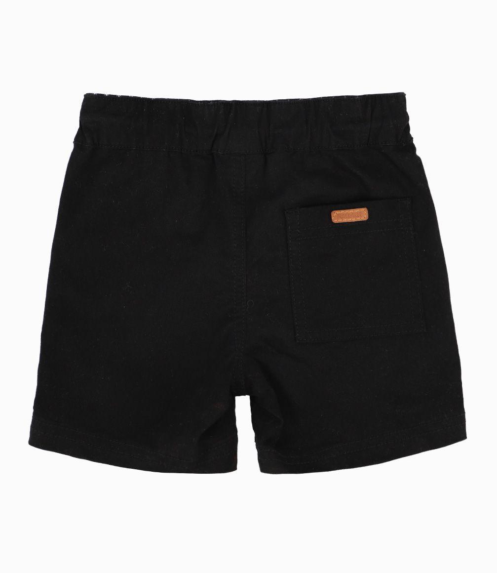 Bermuda Bebé Con cordón ajustable y diseño interior Black and Blue Negro-2