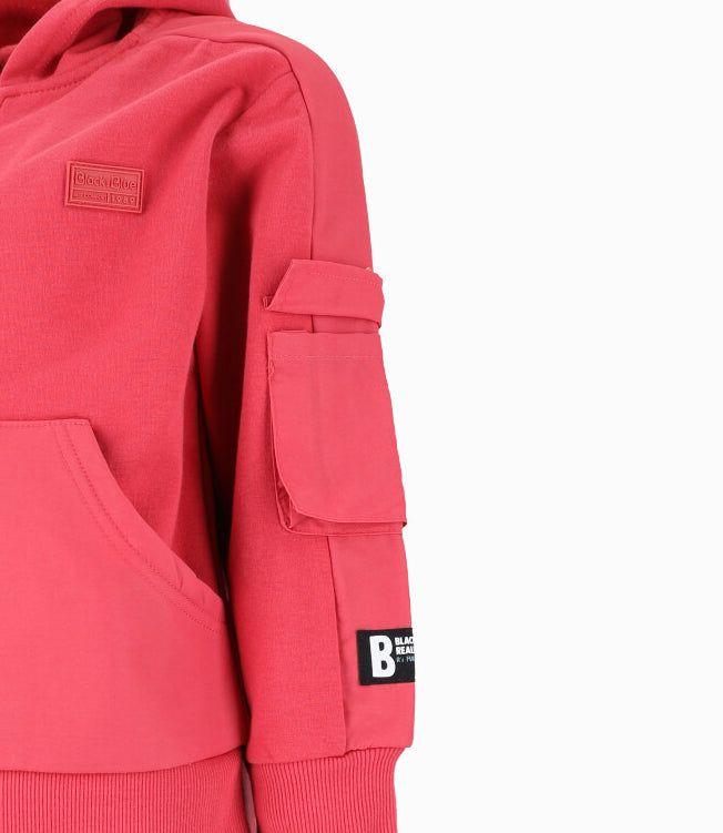 Polerón niño con gorro Rojo Black and Blue-2