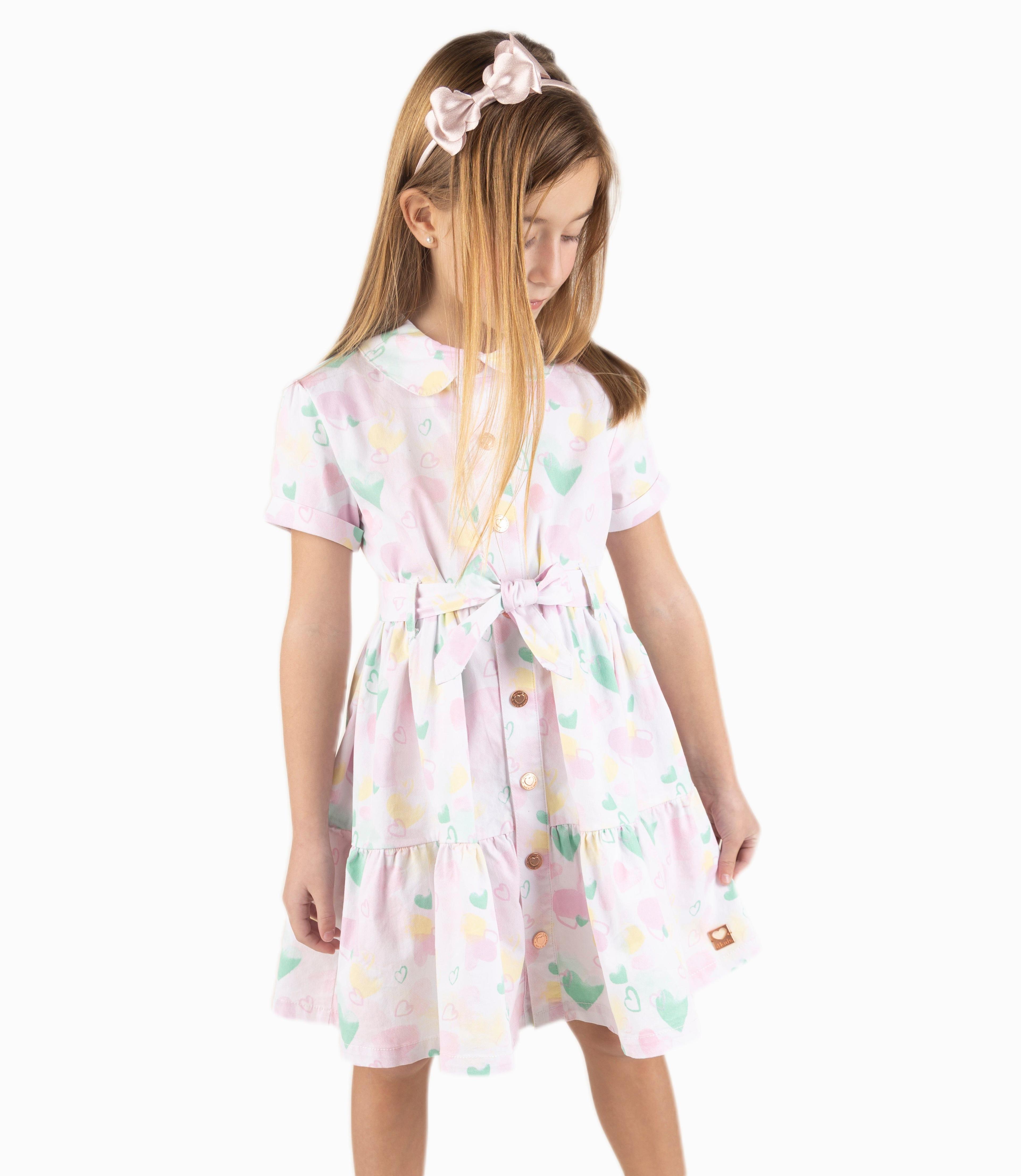 Vestido Niña Con Cinturón Varios-0