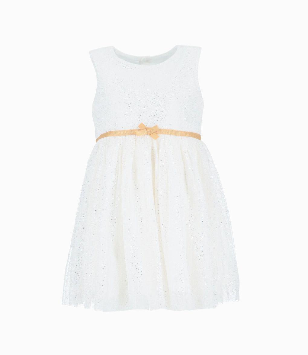 Conjunto niña de vestido y abrigo blanco Limonada-2