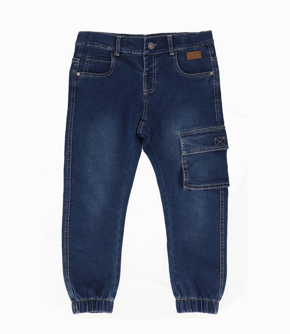 Jeans niño jogger Azul Marino Black and Blue-0