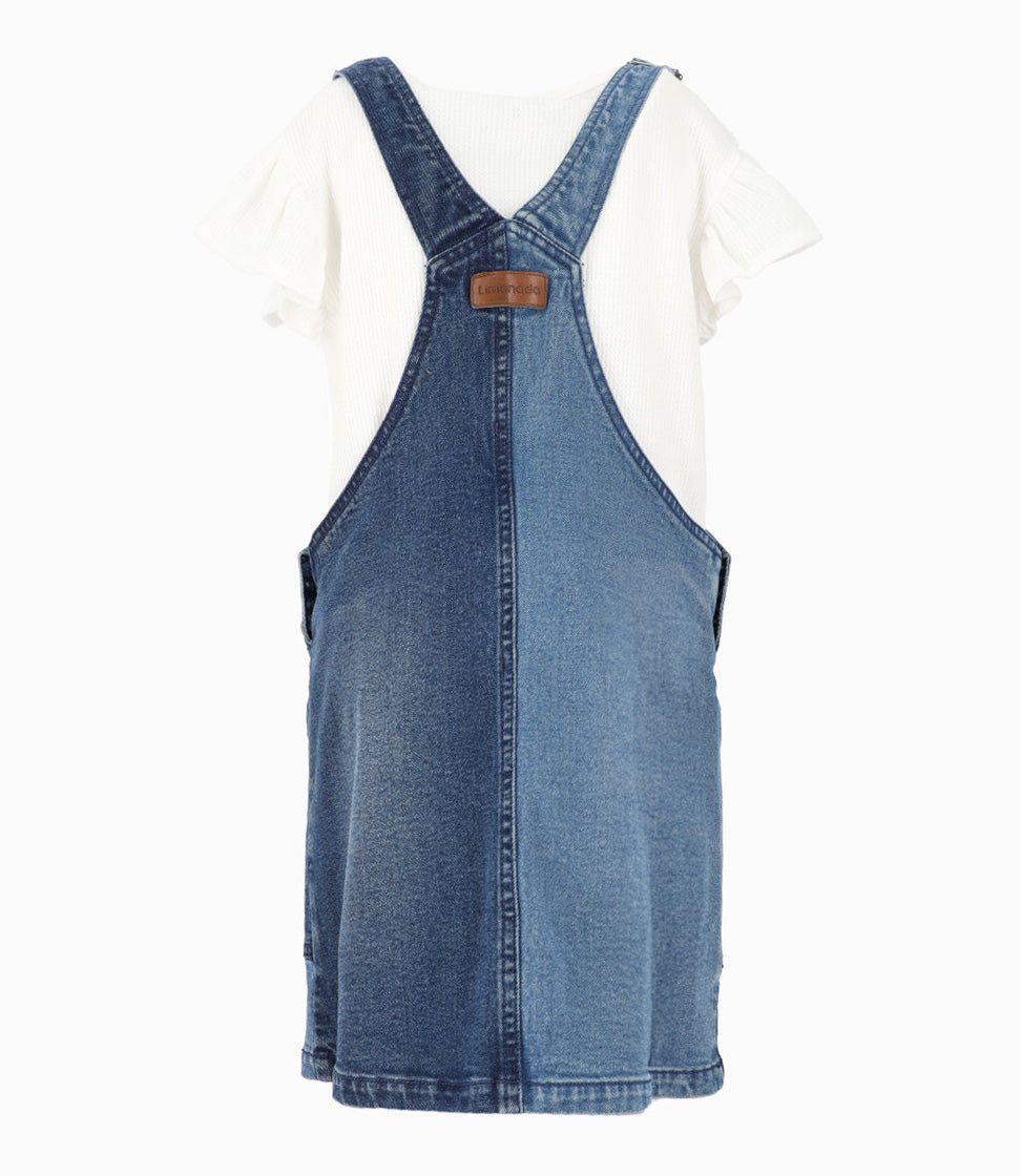 Vestido niña bicolor con polera Azul Marino LIMONADA-1