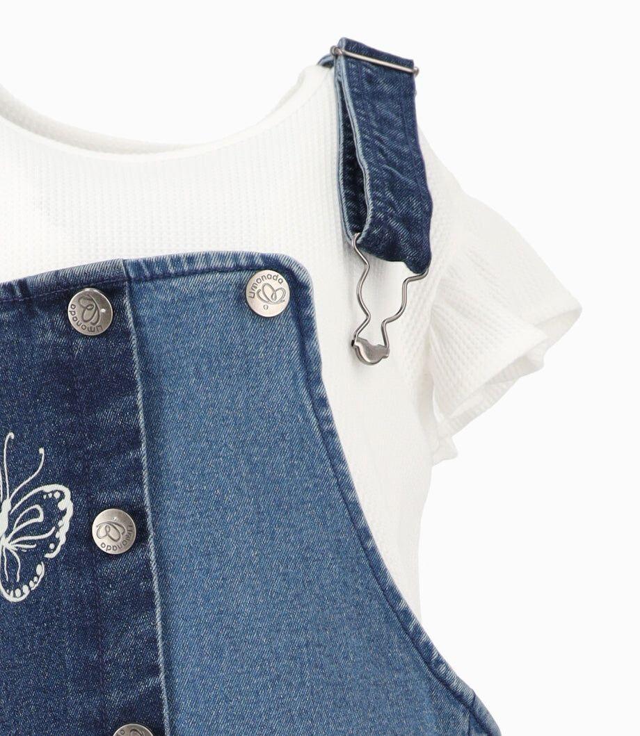 Vestido niña bicolor con polera Azul Marino LIMONADA-2