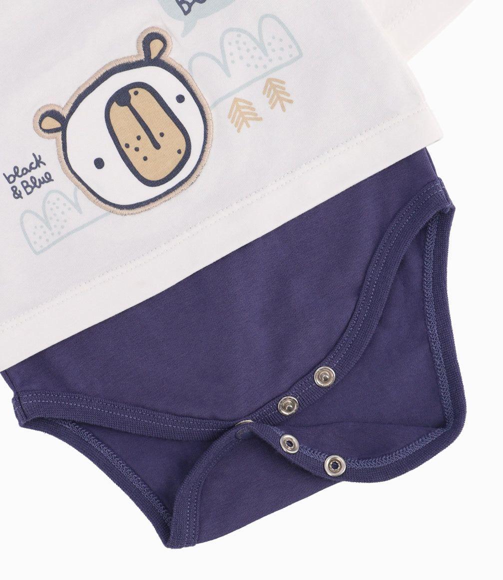 Body Recién Nacido Oso Tierno Black And Blue Crudo-7