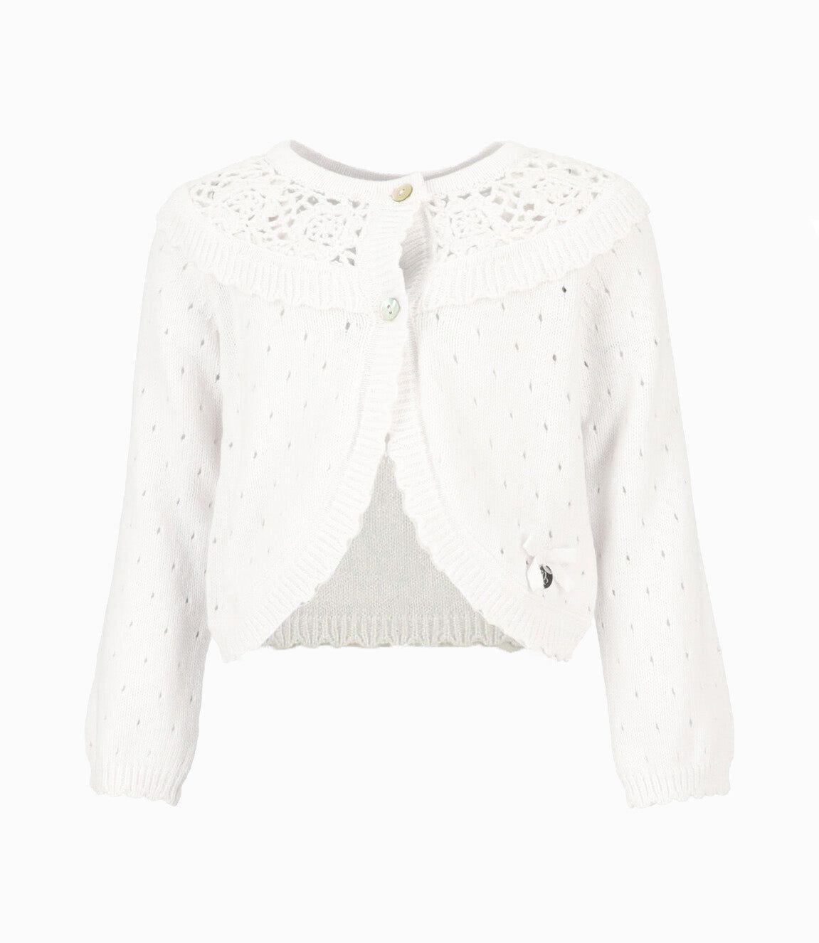 Chaleco bebé bolero blanco Limonada-1