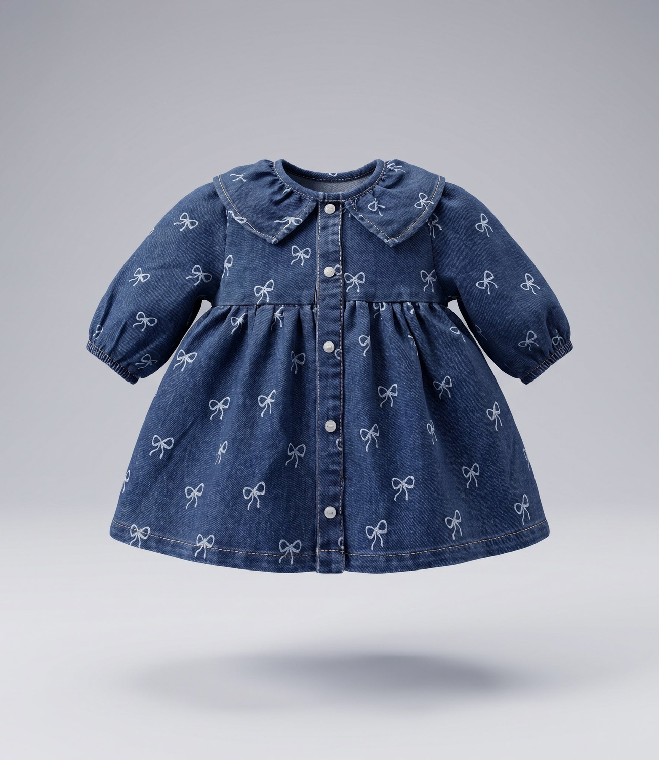 Vestido manga larga recién nacida  L13131270309 denim-0