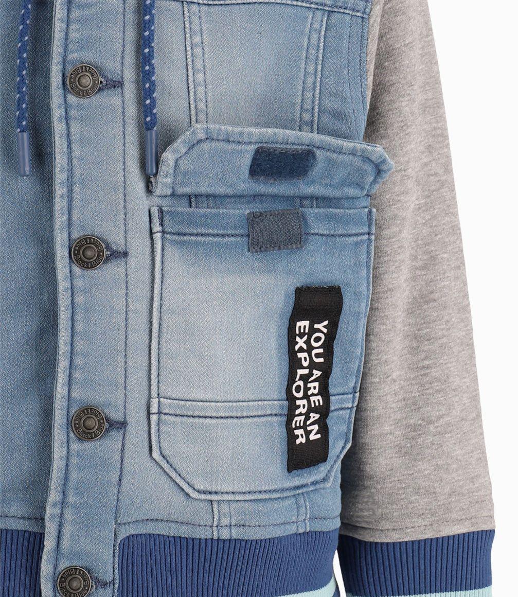 Chaqueta Niño Con Gorro Denim Celeste-2