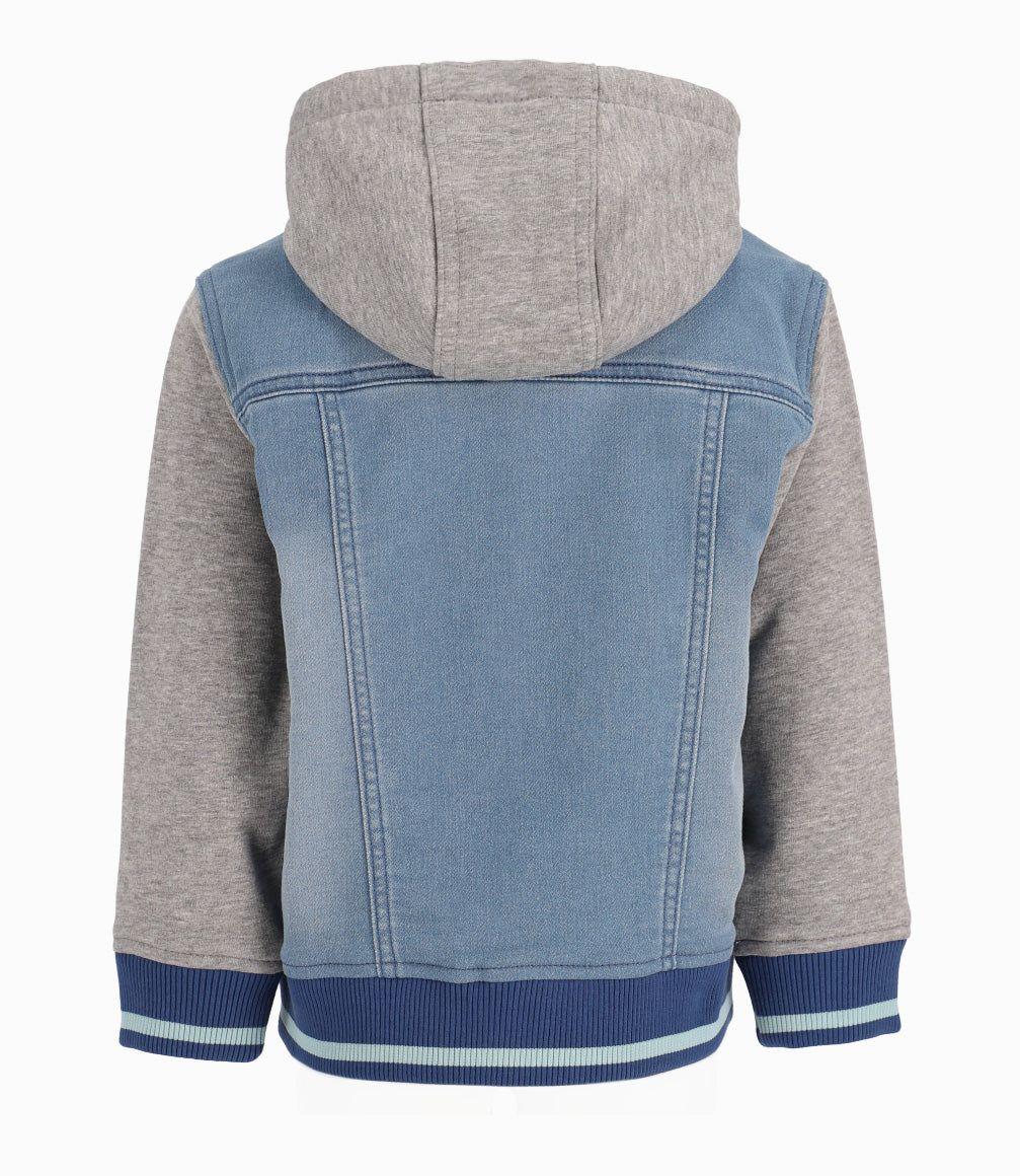Chaqueta Niño Con Gorro Denim Celeste-3