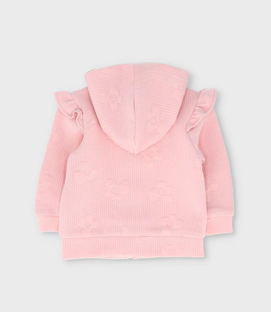 Buzo recién nacida acanalado rosado Limonada-2