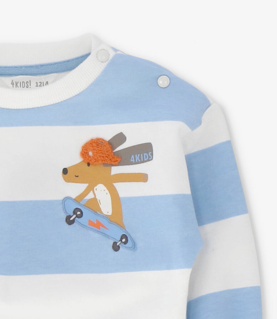 Polerón bebé skate celeste 4 Kids-2