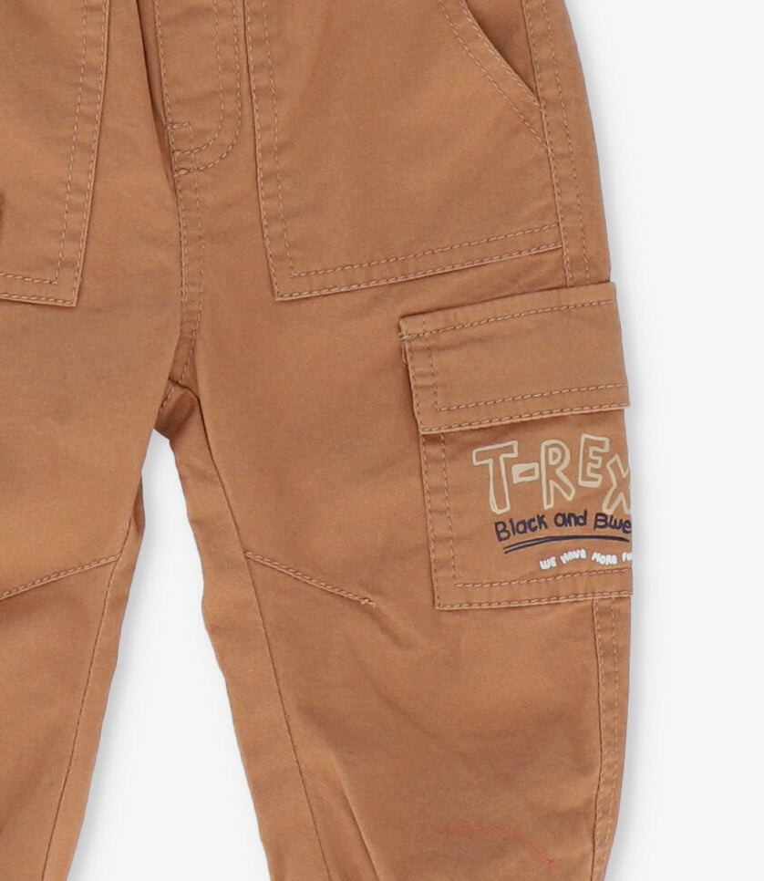 Pantalón bebé jogger camel Black and blue-2