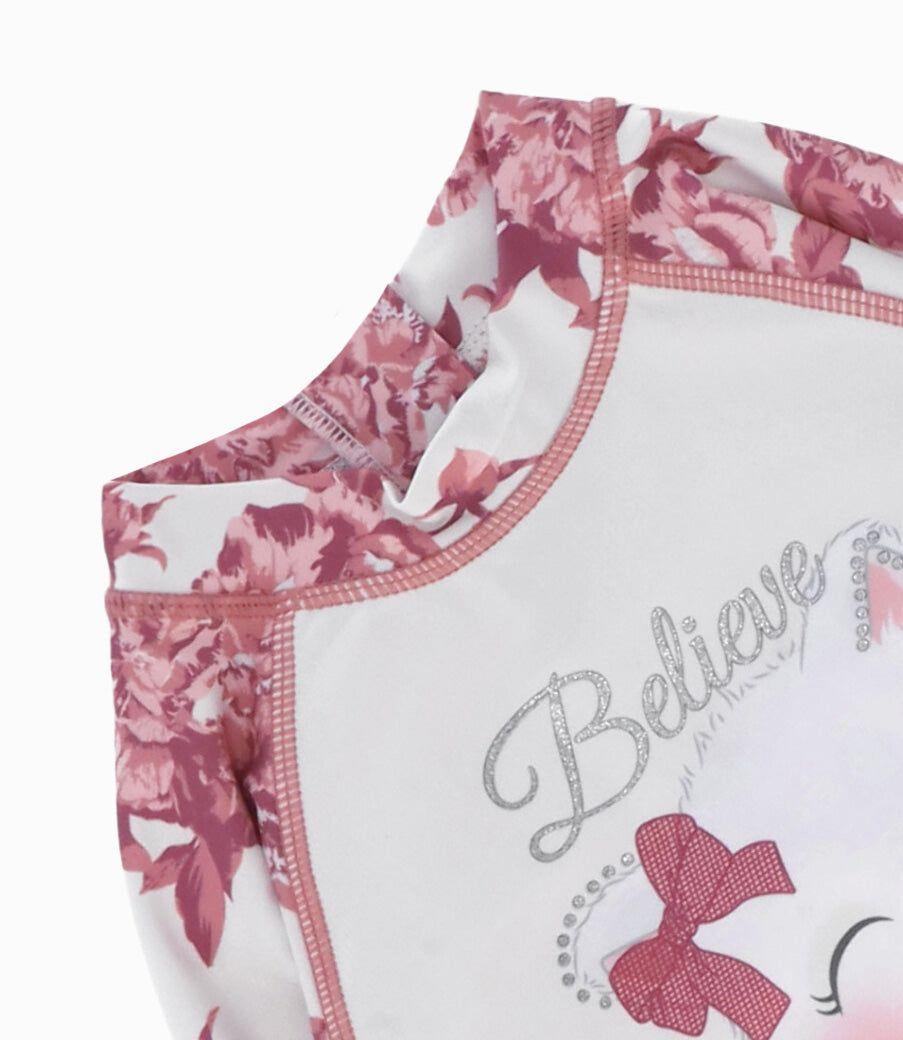 Traje de baño niña con gatito palo rosa Limonada-2