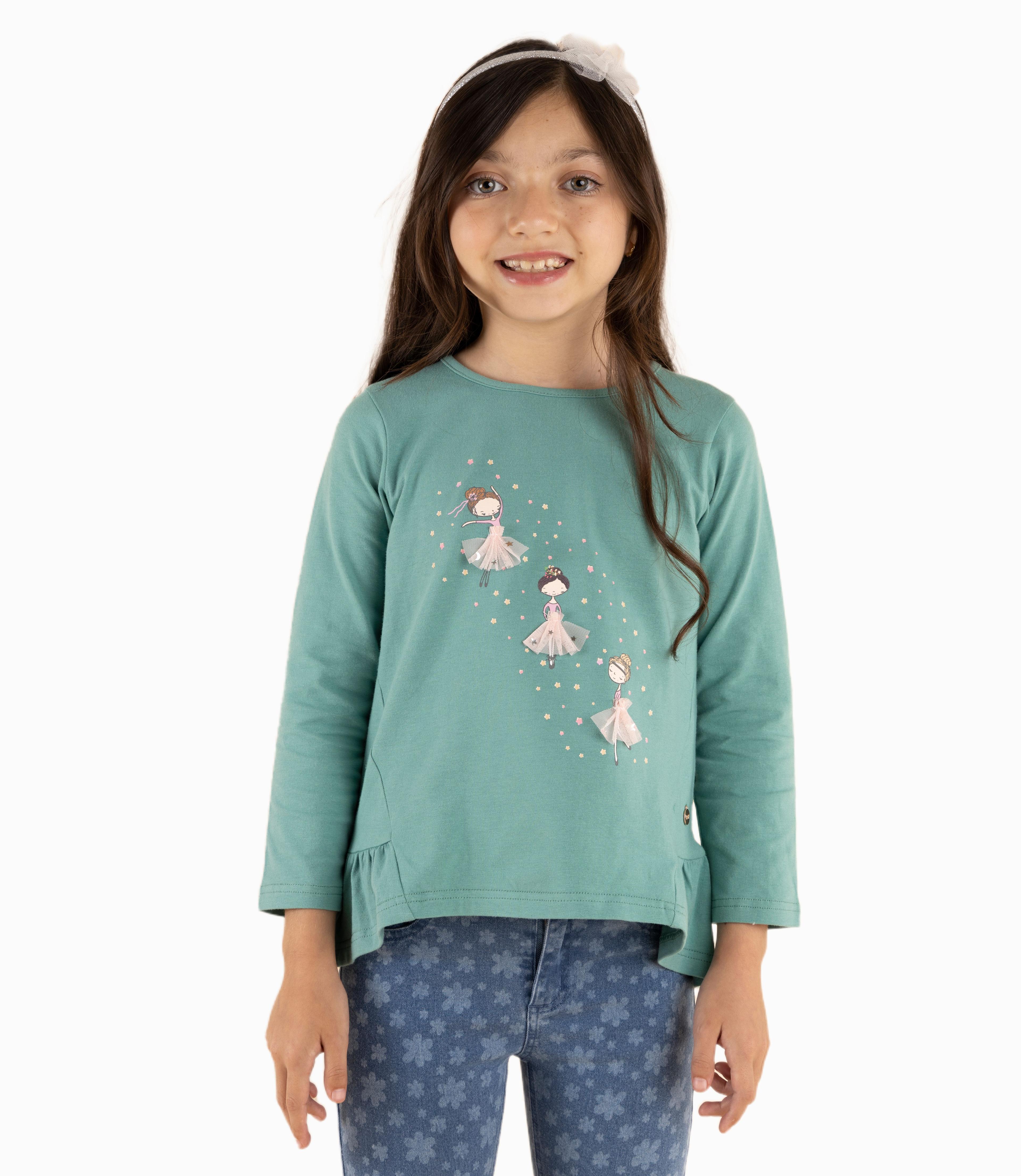 Polera Niña Bailarina Esmeralda-0