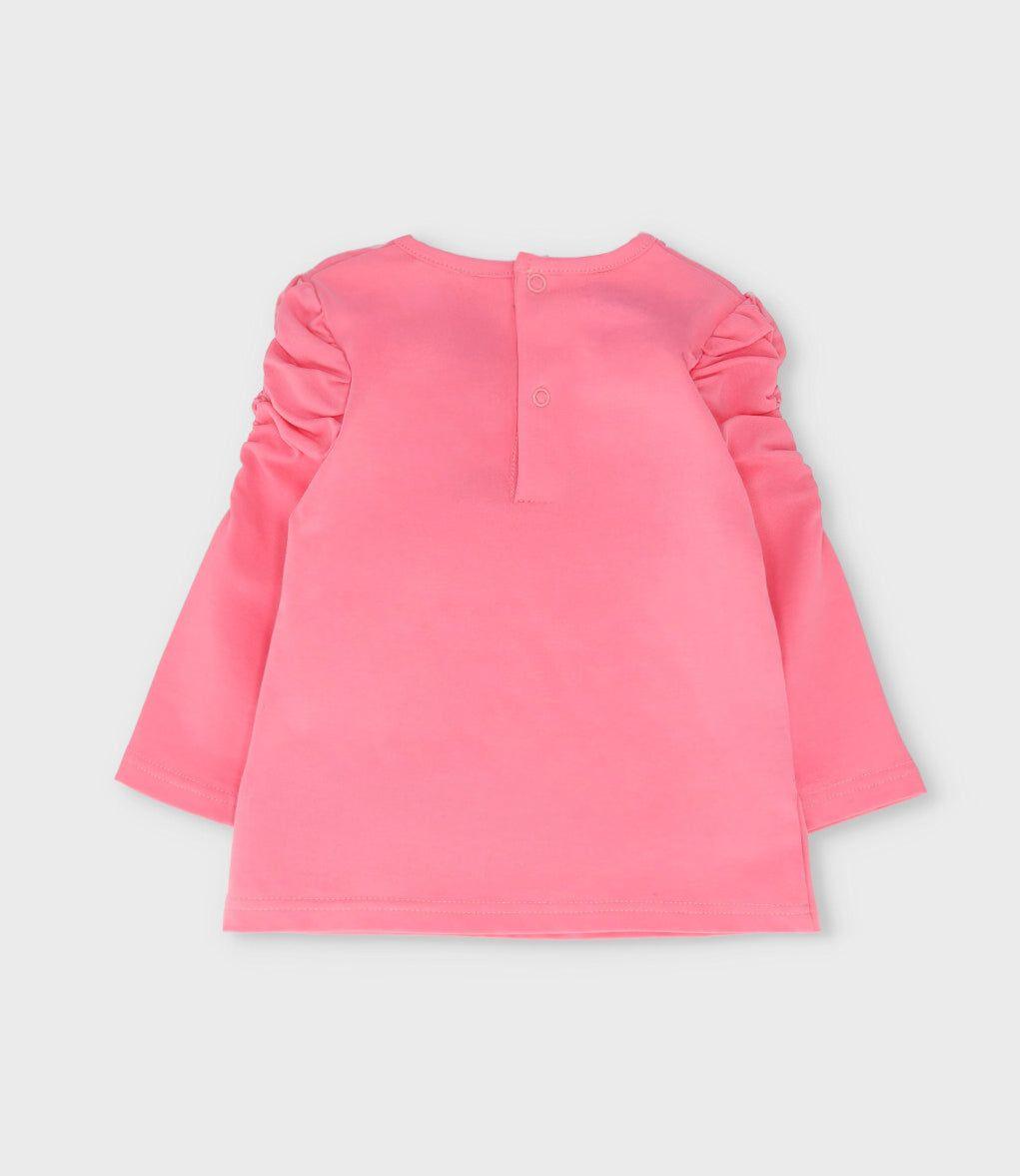Polera manga larga bebé con ciervo coral Limonada-1