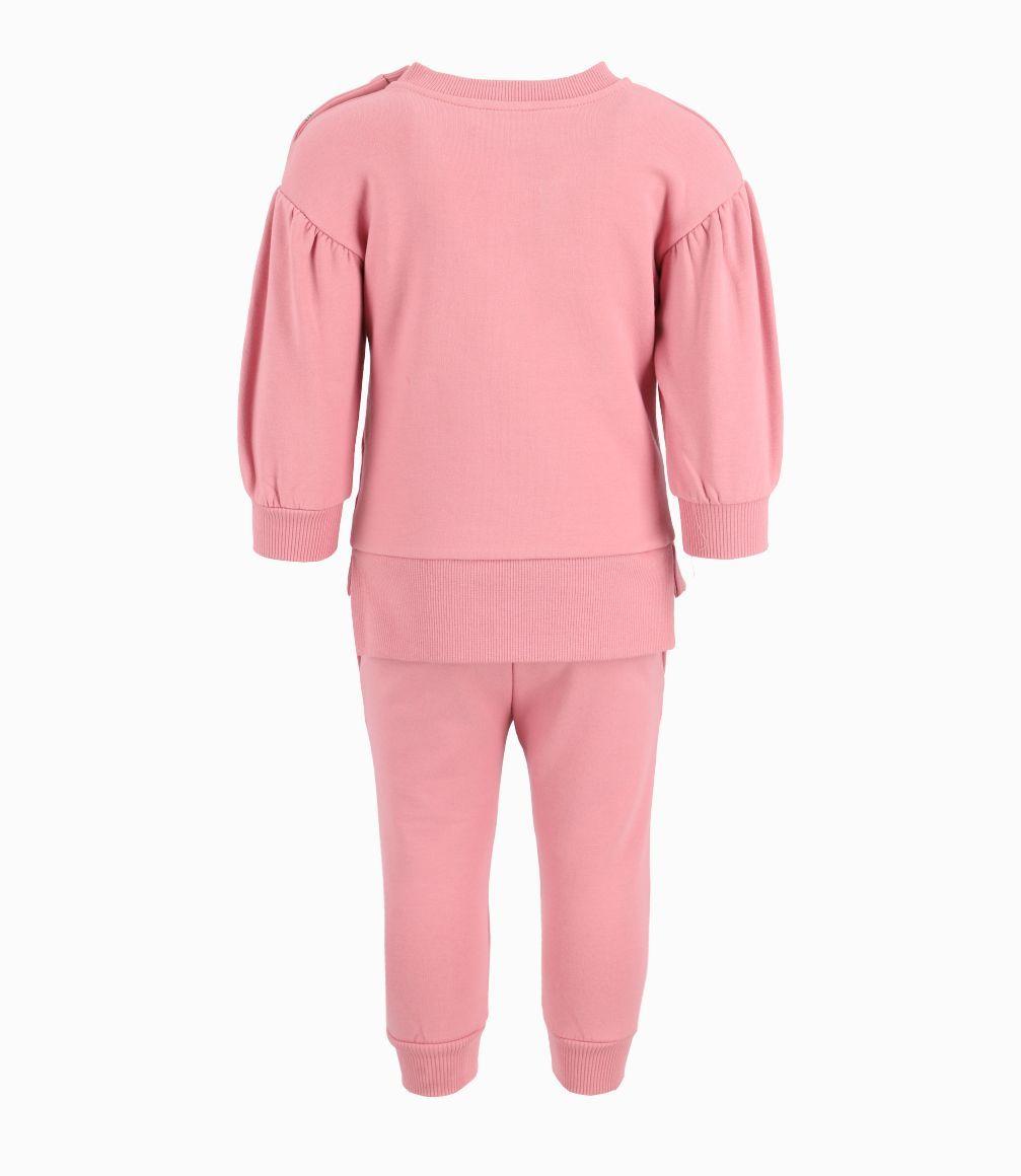 Conjunto Bebé Niña Con Flores Limonada Palo Rosa-1