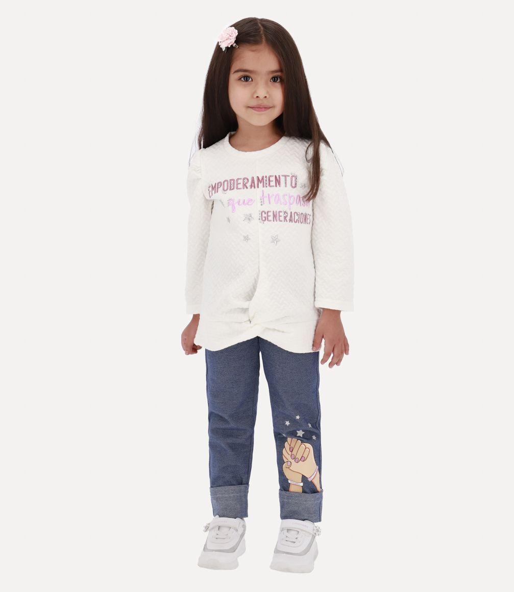 Conjunto Empowered Legacy Niña Blanco Limonada-0