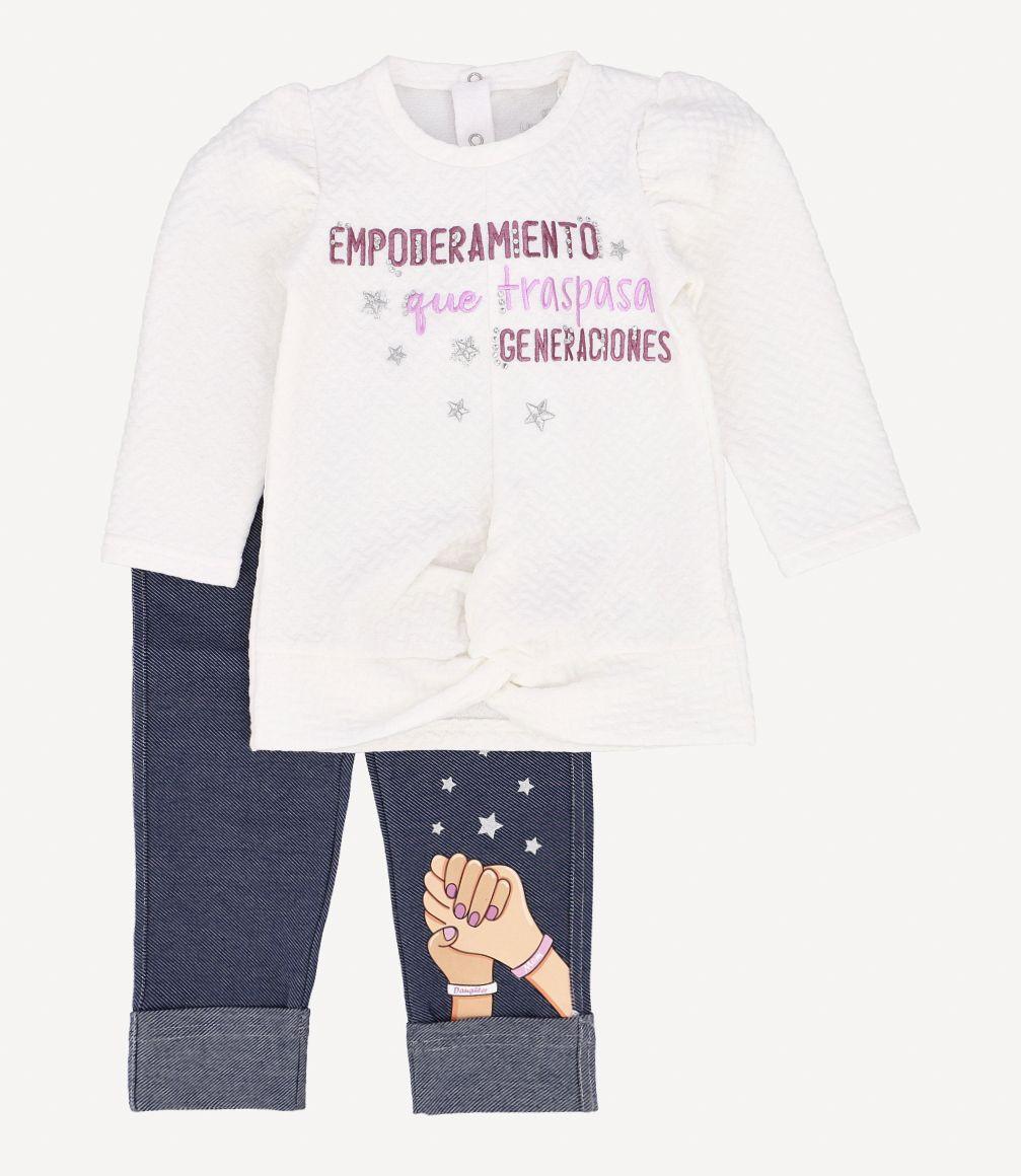 Conjunto Empowered Legacy Niña Blanco Limonada-1