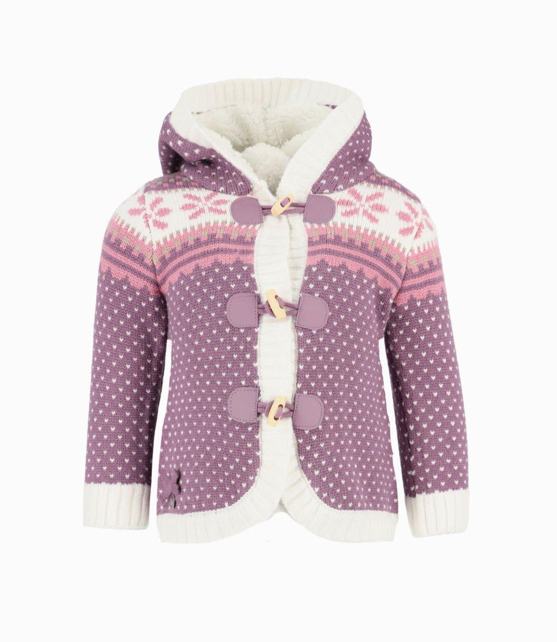 Chaleco bebé con corazones morado Limonada-0