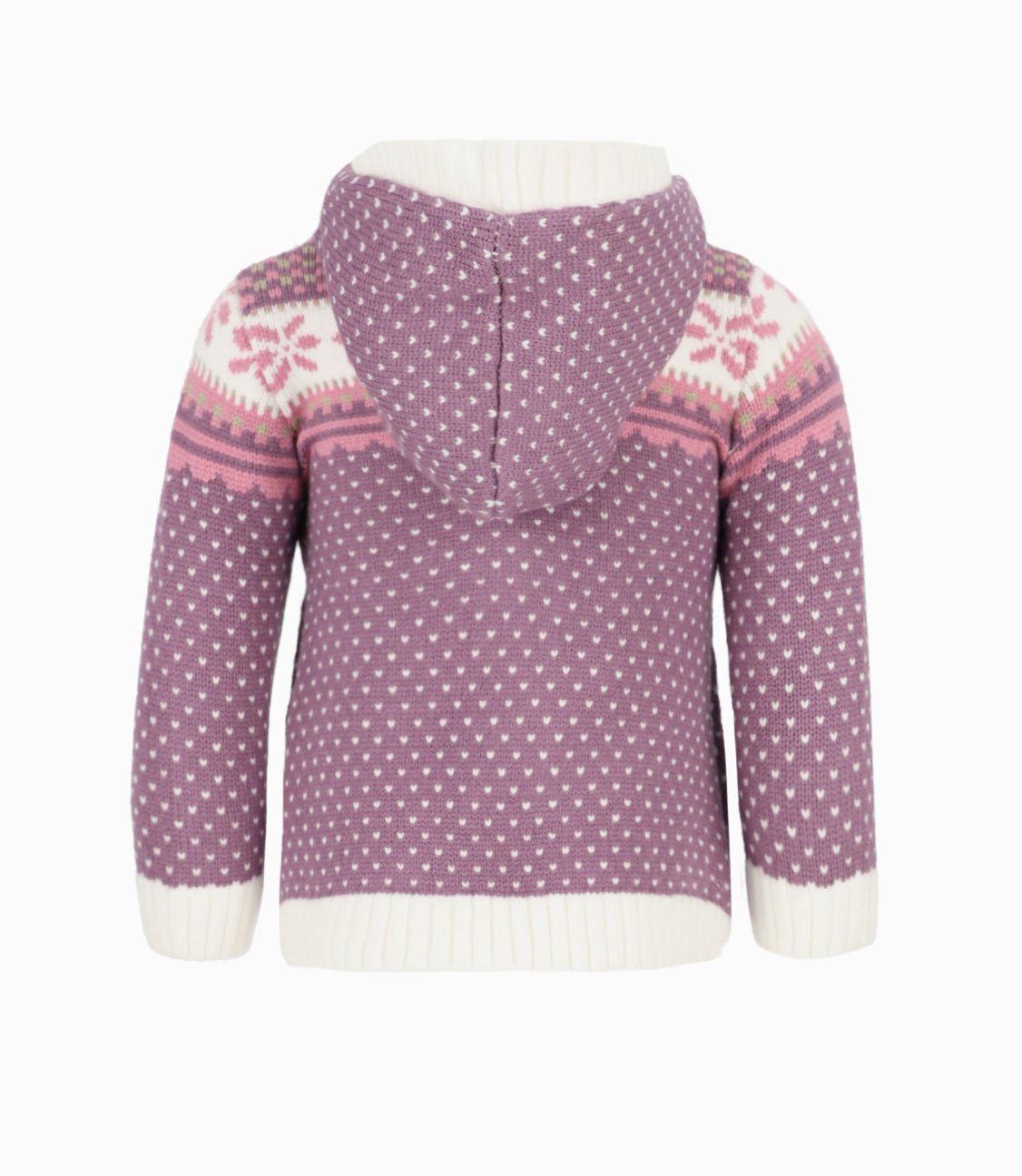 Chaleco bebé con corazones morado Limonada-1