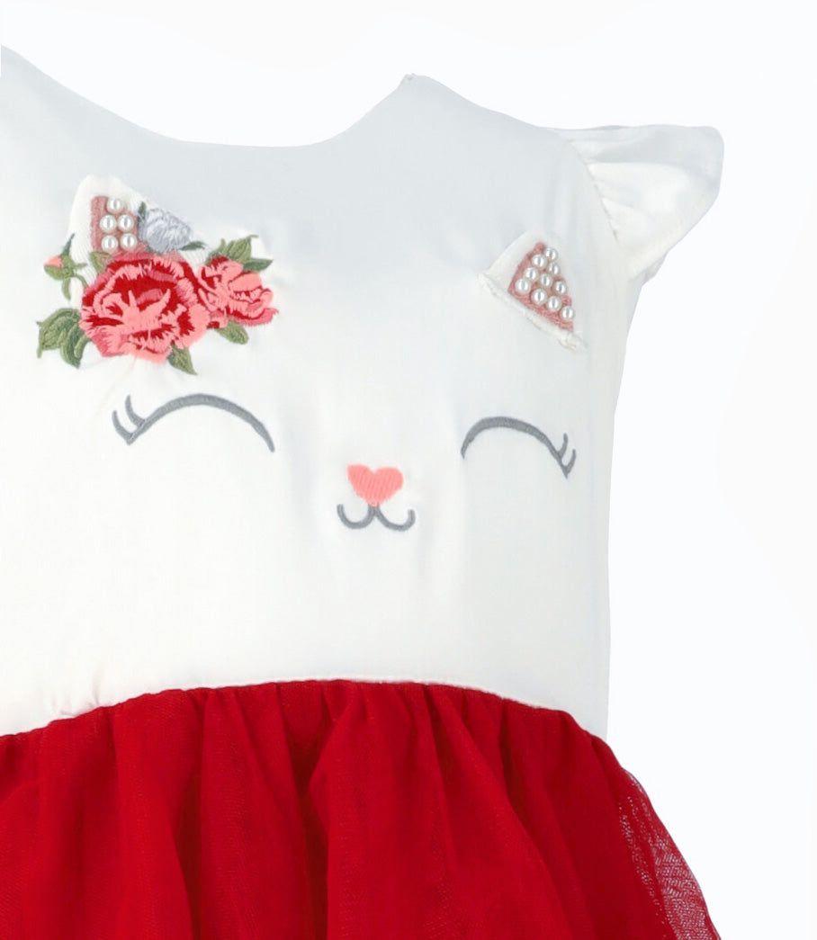 Conjunto niña con gato rojo Limonada-3