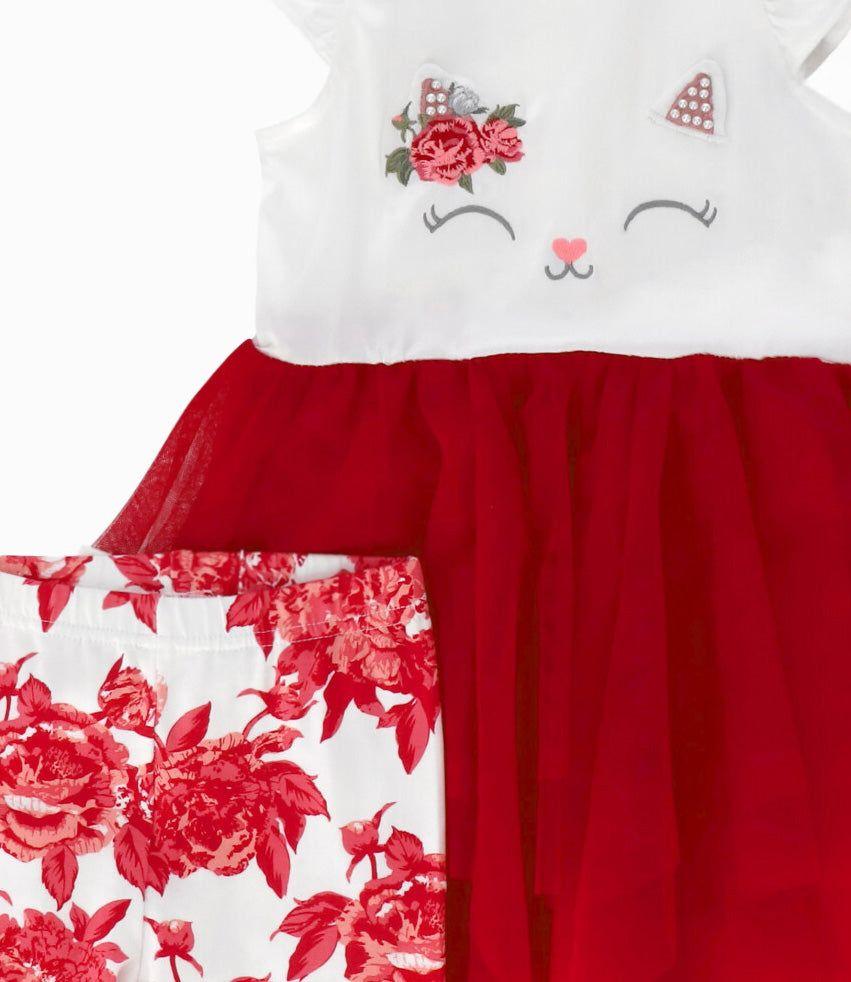 Conjunto niña con gato rojo Limonada-4