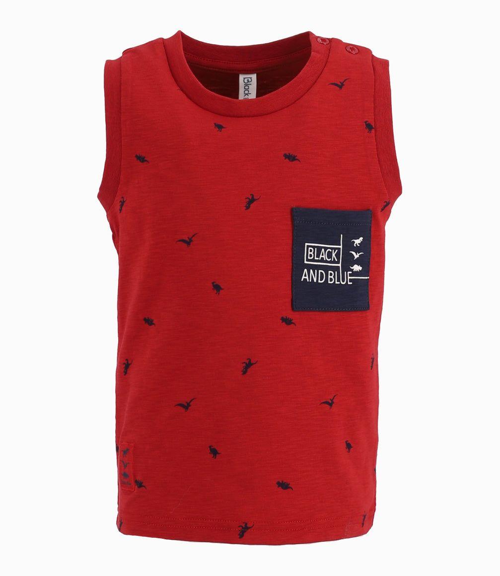 Polera Bebé Con Palmeras Rojo-0