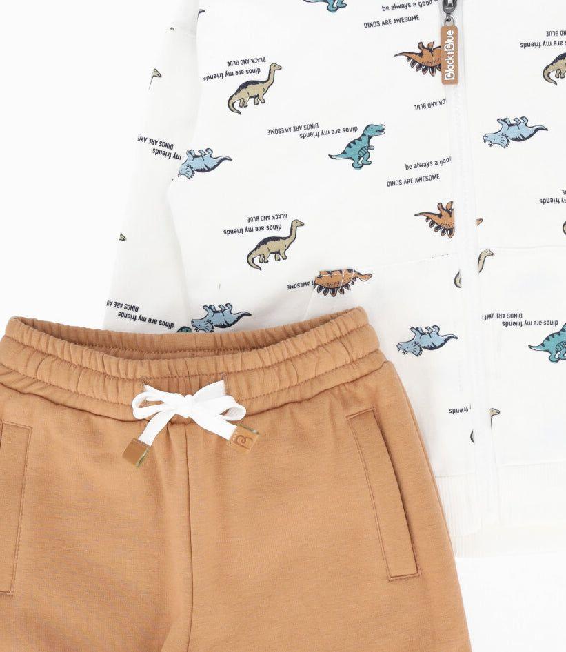Buzo bebés con dinosaurios blanco Black and Blue-4