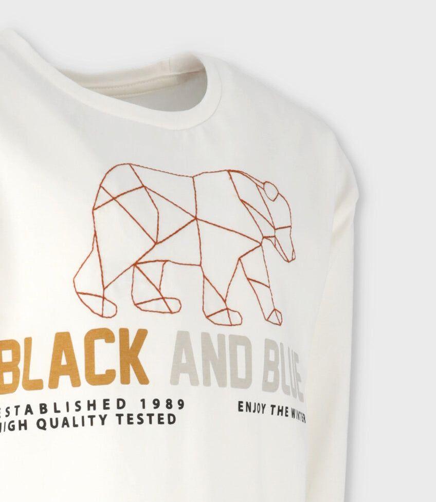Polera niño con diseño blanco Black and Blue-2