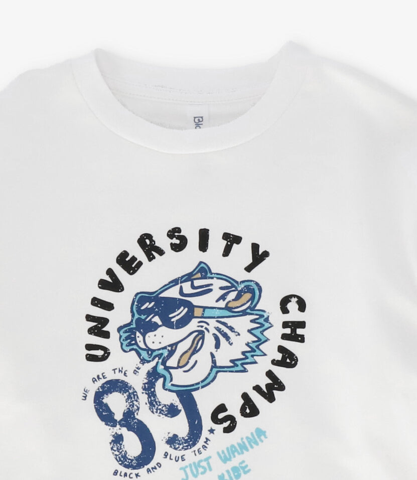 Polera manga larga niño con diseño crudo Black and Blue-2