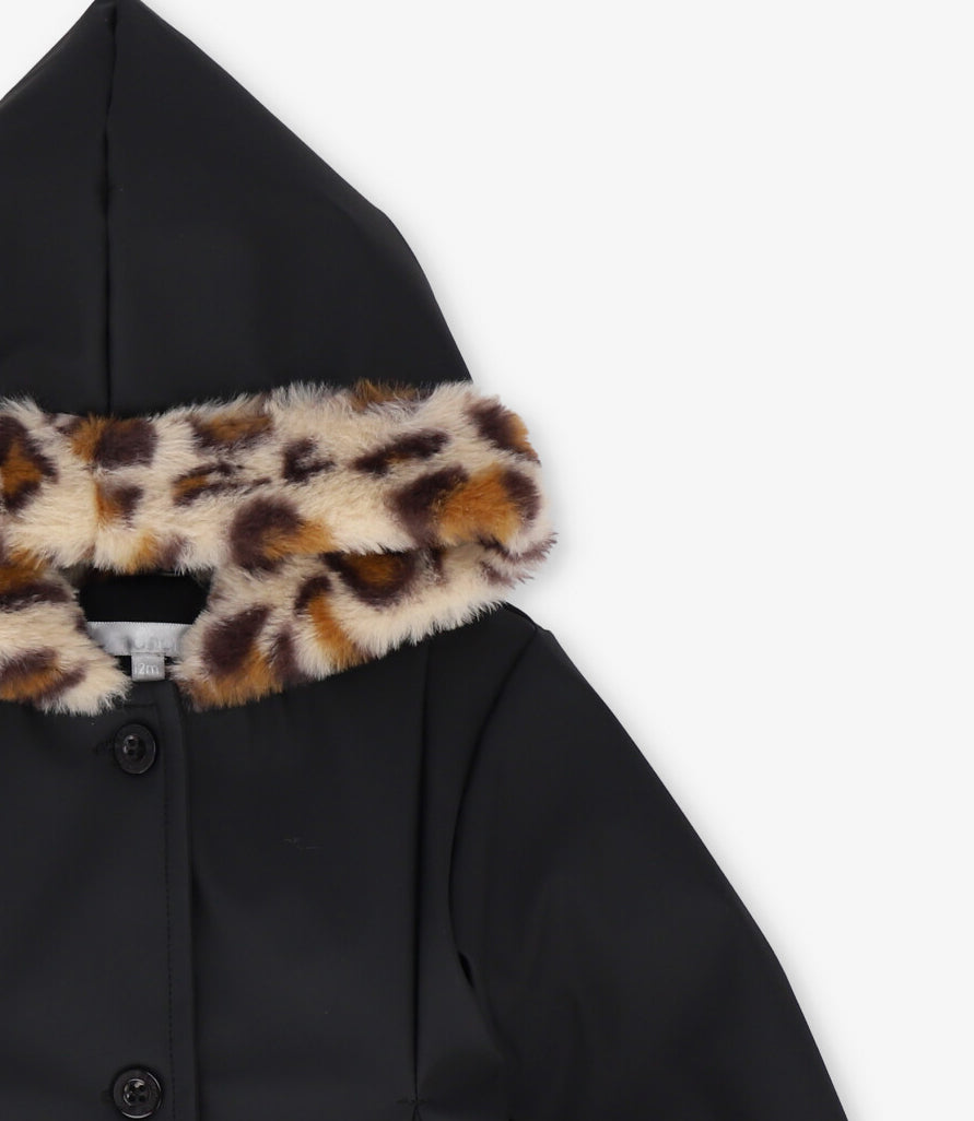 Chaqueta bebé animal print negro Limonada-4