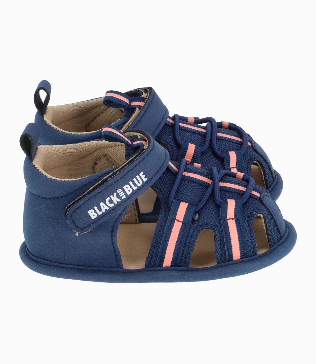 Sandalia Cangrejera Recién Nacido Azul Marino Black and Blue-1