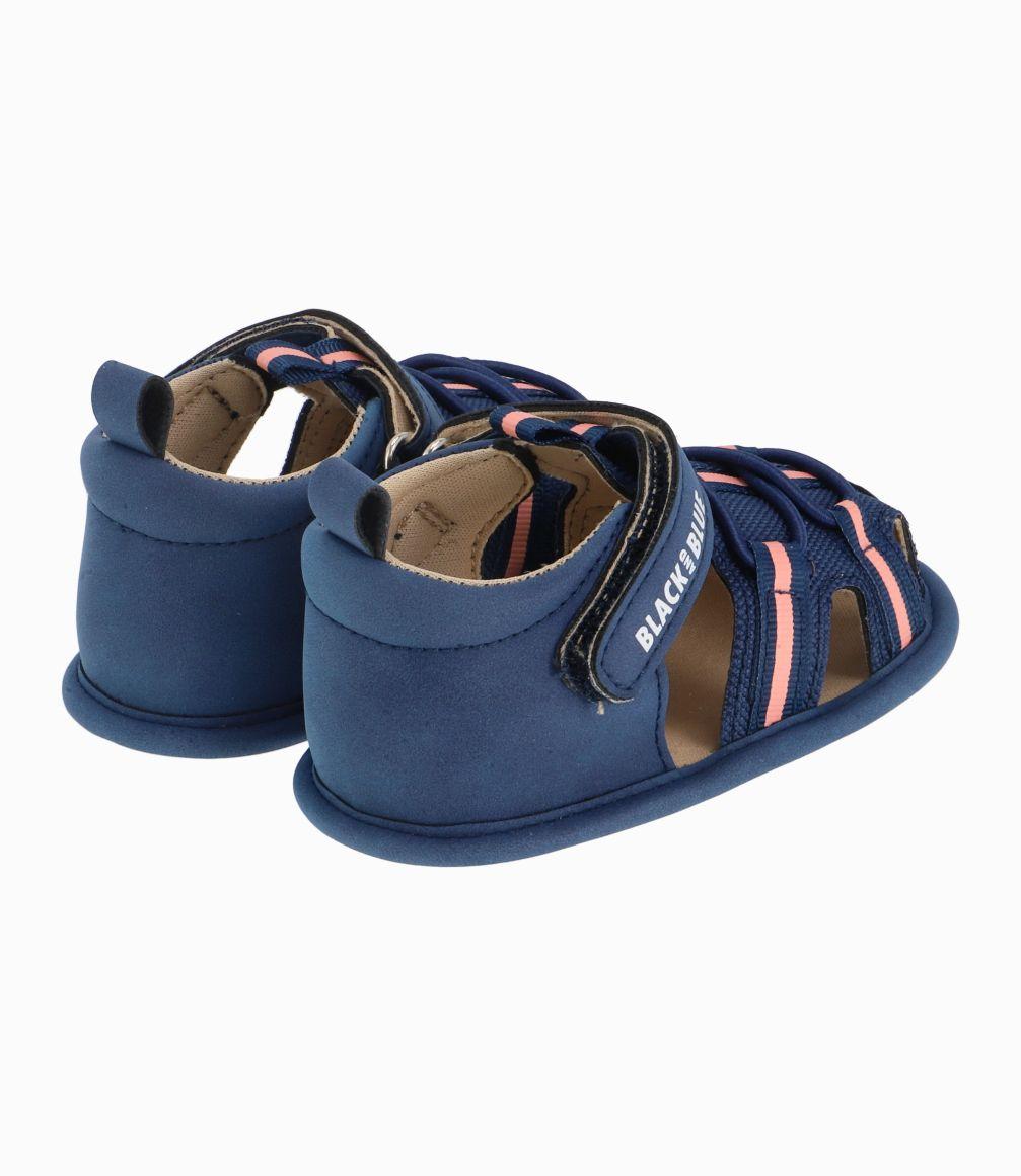 Sandalia Cangrejera Recién Nacido Azul Marino Black and Blue-2
