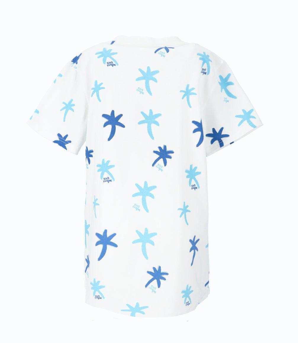 Polera manga corta niño con palmeras crudo Black and Blue-2
