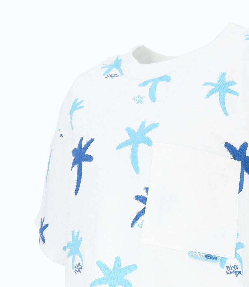 Polera manga corta niño con palmeras crudo Black and Blue-3