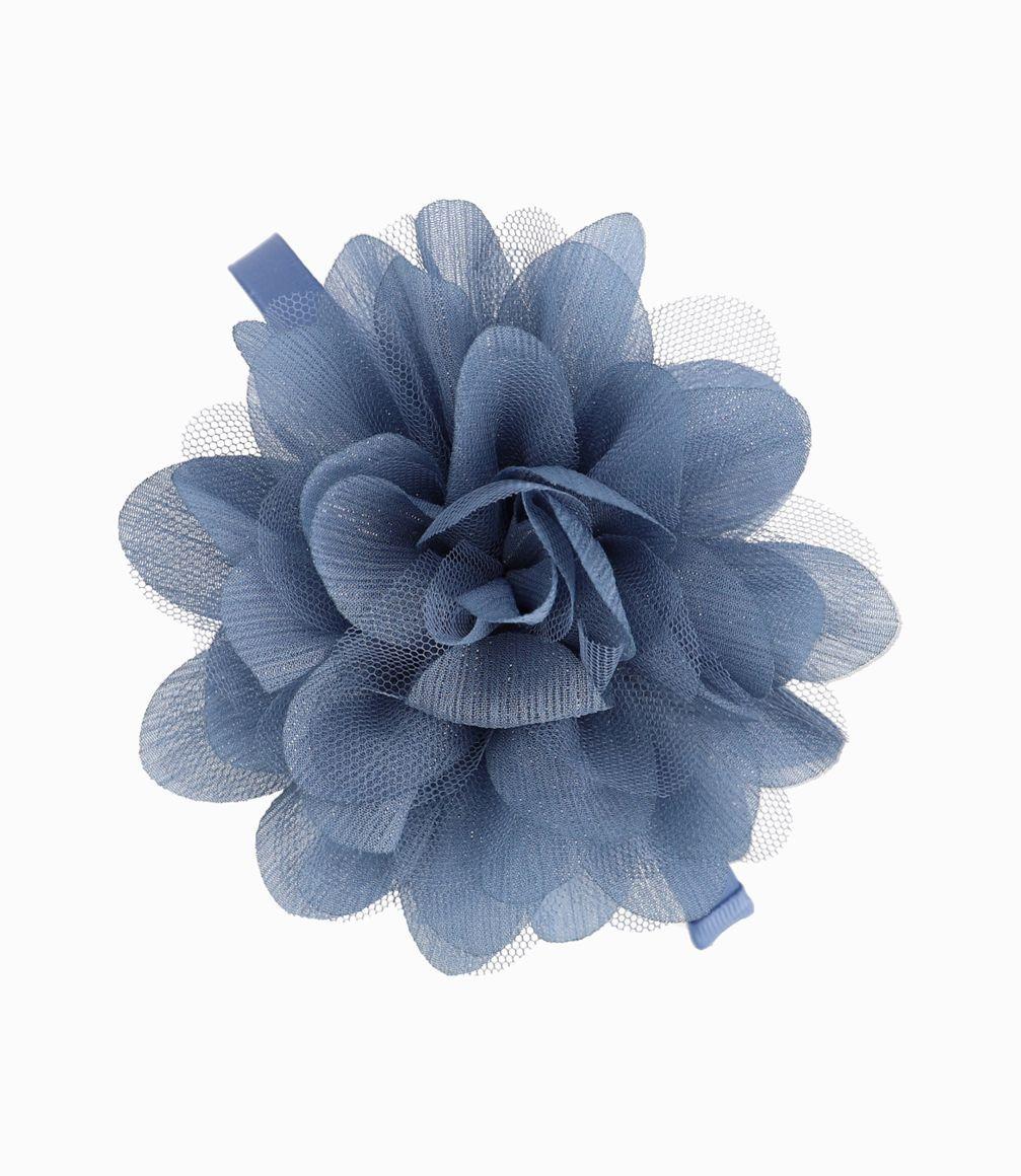 Cintillo Niña Con Flores Limonada Celeste-1